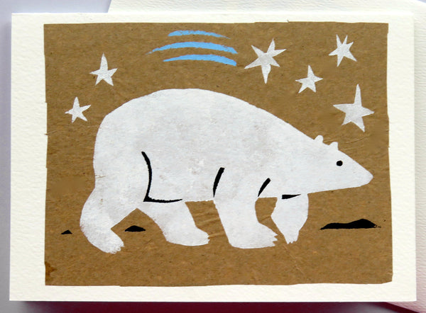 Handmade Cards: Polar Bear & Stars