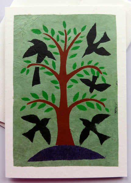 Handmade Card: Tree of Crows